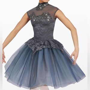 Weissman Radio Ballet Lace Mock Neck Mesh Tulle Dress size Medium Adult